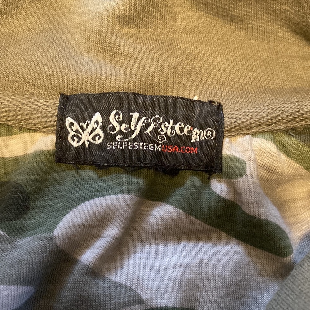 Self Esteem Olive Green Button Up Army Style Collar Jacket - Picture 8 of 11